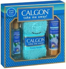 Calgon Take Me Away Morning Glory Fragrance Mist Socks Body Cream 3pc Gift Pack