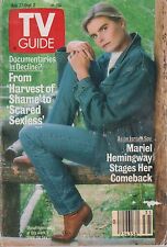 Vintage TV Guide #1848 August 27 1988 Mariel Hemmingway Christine Ebersole