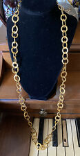 Kenneth J Lane Kjl Circles Link Gold Tone 33 Chain Necklace