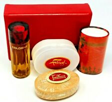 Faberge Flambeau 2 oz Perfume Bath Powder Soap w Box Set of 3 All 100% Full