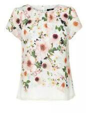 Wallis Ivory pink Lined Floral Top Size 20 RRP �30