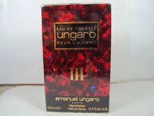 Vintage Emanuel Ungaro Pour Lhomme Iii EDT Spray 3.4 Oz Box A52