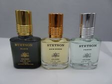 Stetson Cologne Fresh Black Rich Suede .5 oz Each LOT OF 2