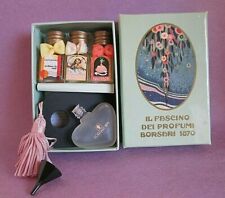 Borsari 1870 Profumi Vintage Set 3 Scents Perfume Bottle Funnel Made in Italy