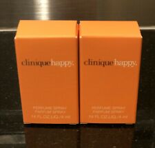 Lot 2 Clinique Happy Perfume Spray Parfum Spray 0.14 Fl.Oz.Liq 4 Ml Each