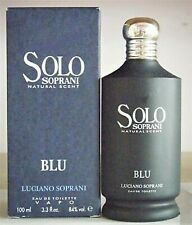 Luciano Soprani Solo Blu Perfume EDT 3.4 Oz 100ml Spray In Retail Box