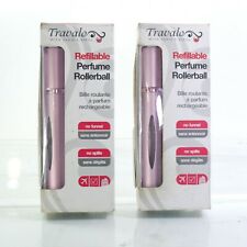 2 Travalo Refillable Perfume Rollerbal PINK COLOR 0.17 OZ EACH GIFT
