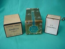 Three Vintage Vacancy Flacons Bottles Arpege extrait Chanel #5 Tianne parfum