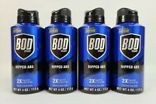 Bod Man Ripped Abs Body Fragrance Spray 4 Pack 4 Oz Each