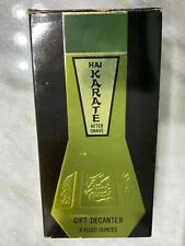 VTG LEEMING HAI KARATE AFTERSHAVE GIFT DECANTER WITH BOX LARGE 8 FL OZ RARE