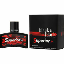 Black Is Black Superior Plus By Nu Parfums 3.4 Oz EDT Spray For Men