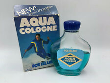 Vintage Aqua Cologne Ice Blue Sweet Original Retro Box With Skier 60%