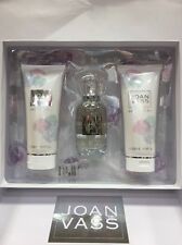 Leau De Cristal By Joan Vass 3 Pc Set: 3.4 Oz Edp Spray Lotion Shower Gel