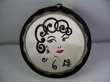 Vintage Lulu Guinness Solid Perfume Powder Compact Purse Bag Case