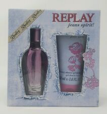 Replay Jeans Spirit For Her Perfume 0.67 OZ And Beauty Shower Gel 1.6OZ Gift Set
