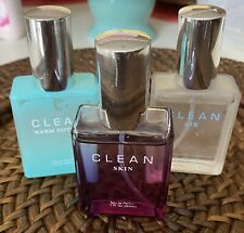 Clean Perfume 3 Pcs Set Warm Cotton Air And Skin 1oz Ea. Bottles