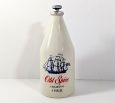 Vintage Old Spice Cologne 4 3 4 Fl Ozs Milk Glass Bottle Vintage Empty