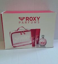 Roxy Quicksilver 4 Pc Vanity Gift Set 3.3 oz Eau de Toilette Spray 5 oz Lot Gel