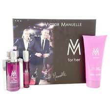 Vm Perfume By Victor Manuelle 3.4 Oz 100 Ml 3pc Gift Set Edp Spray Women