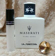Maserati Pure Code Travel Size Eau De Toilette 0.33 Fl. Oz. 10 Ml Spray
