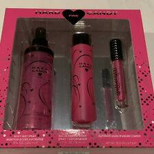 Hard Candy Pink Eau De Parfum 1.7 Oz Perfume Body Mist Spray Lipgloss Gift Set