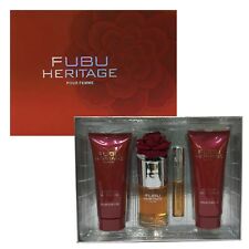 Fubu Heritage Pour Femme By Fubu Eau De Parfum 3.4 Oz 4 Pc Gift Set.