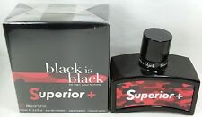 Black Is Black Superior Plus 100ml 3.4 Oz Men Cologne Nu Parfums Box