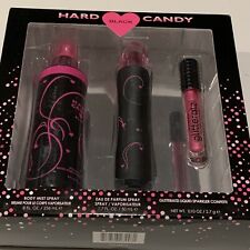 Hard Candy Black Eau De Parfum 1.7 Oz Perfume Body Mist Spray Lipgloss Gift Set