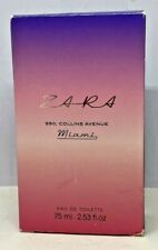 Zara Eau De Toilette Spray 590 Collins Avenue Miami 80% Volume 2.53 Oz