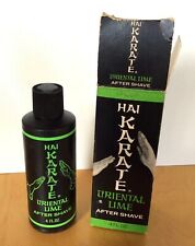 HAI KARATE Oriental Lime After Shave in Original Box 4 Oz Leeming Pfizer Vtg
