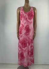 Wallis Floaty Chiffon Pink Roses Summer Occasion Dress 12 Wedding Holiday Party