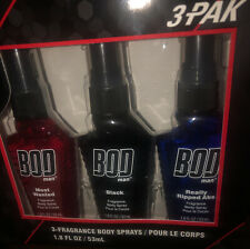 Bod 3 Pack Mens Fragrance Sprays Black Most Wanted Really Ripped Abs 1.8 Oz