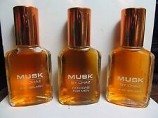 VTG 3 NEW REVLON CHAZ MUSK A.M. SPLASH COLOGNE SET MEN 1 FL OZ EACH FULL RARE