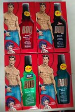 4 packs Vintage Bod man Body Spray 3.4oz packs Blue Musk black Guy ripped abs