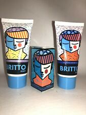 Romero Britto Man Cologne After Shave Balm Energizing Shower Gel Set Lot x3