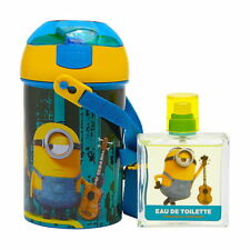 Minions Fragrance For Kids 3 Pc Set 1.7 Oz EDT Spray Water Bottle Back Pack