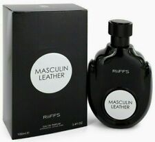 Riiffs Masculin Leather Eau De Parfum Spray For Men 3.4 Oz 100 Ml Brand
