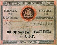 Fritzsche Brothers Vintage Mysore Sandalwood Oil 68 Years Old Rare Essential