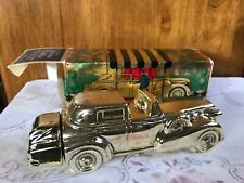 Avon 1969 Gold Cadillac Car Decanter Leather After Shave Original Box 71067