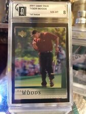 2001 Upper Deck Tiger Woods Rookie #1 G.A.I. Nm Mt 8 Psa Bgs Regrade Maybe