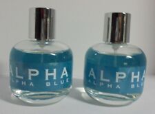 2 X Parfums Rivera Alpha Alpha Blue Eau De Parfum 3.4 Oz Each 75%