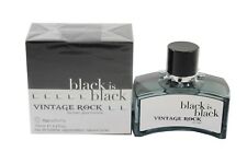 Black Is Black Vintage Rock By Nu Parfums 3.3 3.4 Oz EDT Spray For Men