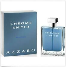 Authentic Chrome United Cologne By Azzaro For Men EDT 3.4 Oz