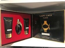 Lady Gaga Fame Black Fluid 3pc Set 50ml Edp75ml Gel 75ml Body Lotion Women