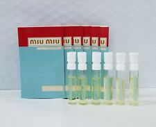 6 X Miu Miu Eau De Parfum Women Perfume Spray Vial Carded Sample.04 Oz 1.2 Ml